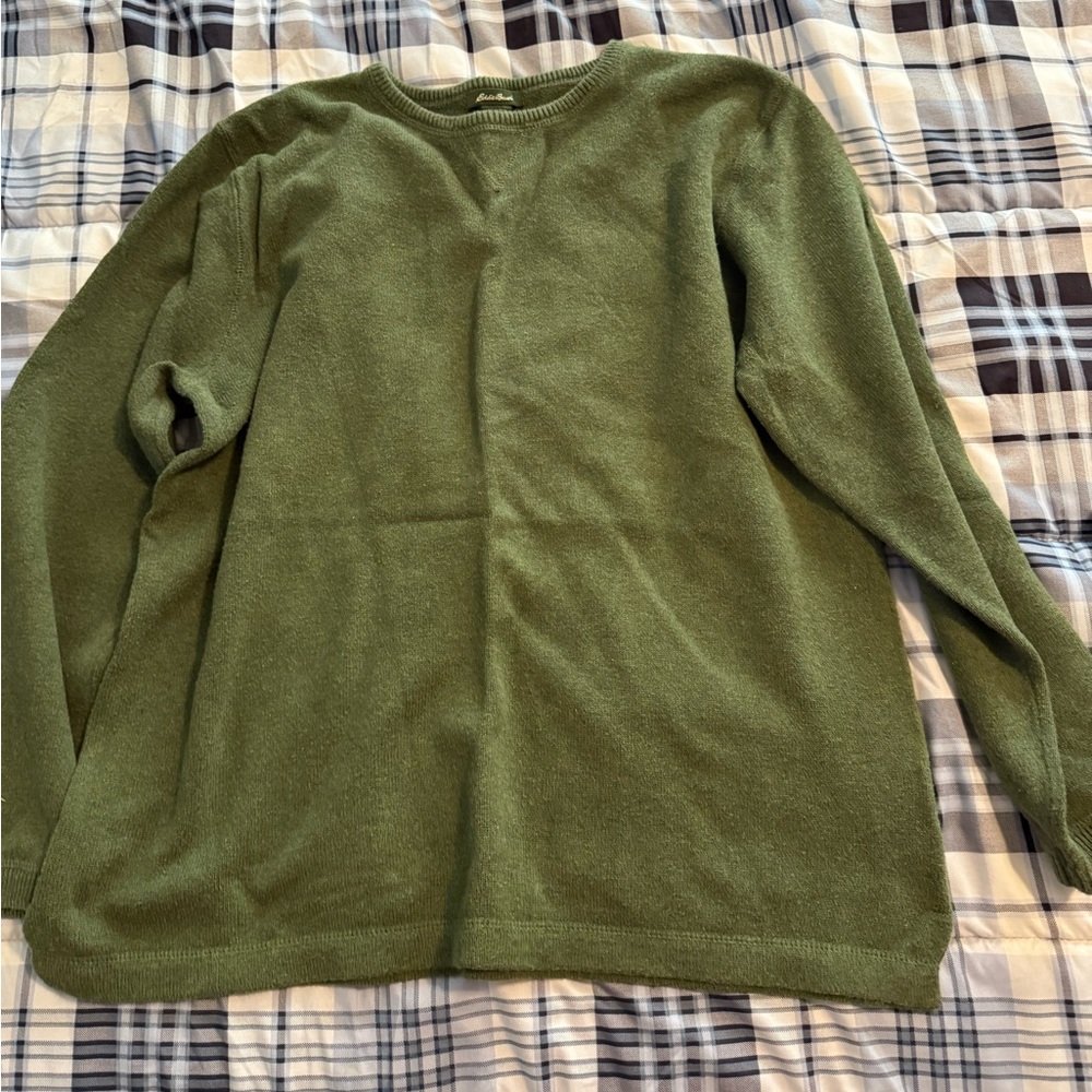 Eddie Bauer Olive Crewneck Sweater